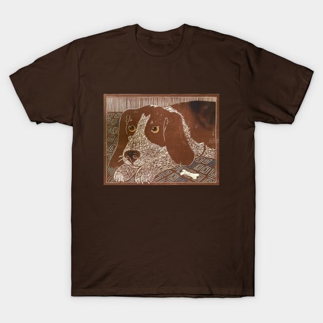 Molly Beagle guarding her bone T-Shirt by HelenDBVickers